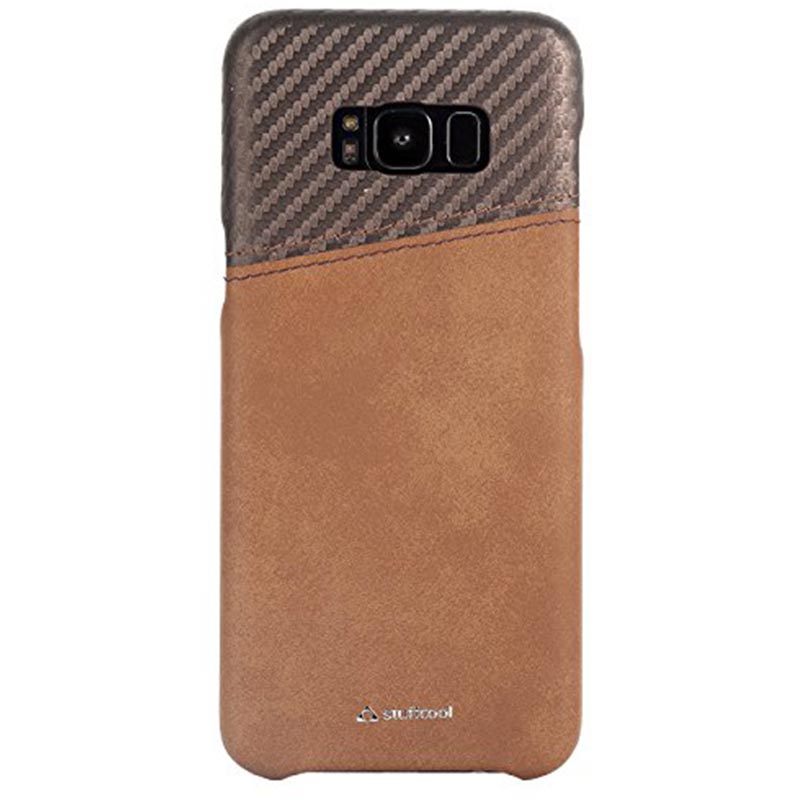 stuffcool Carafi PU Leather Back Cover for Samsung Galaxy S8 Camera Protection Brown